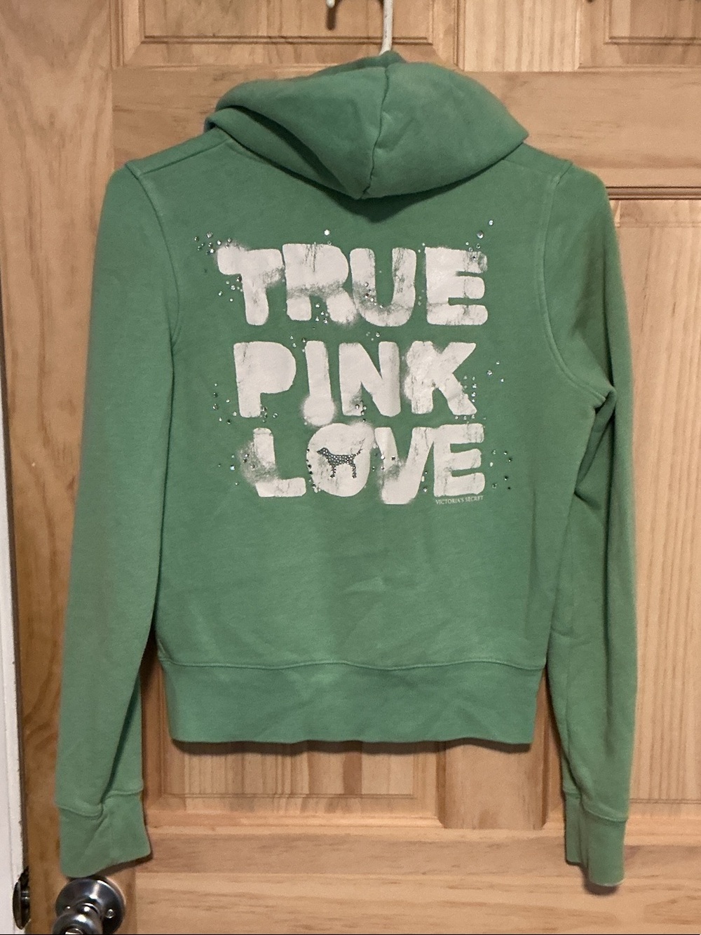 PINK Victoria's Secret Mint Green Fleece Zip Hoodie